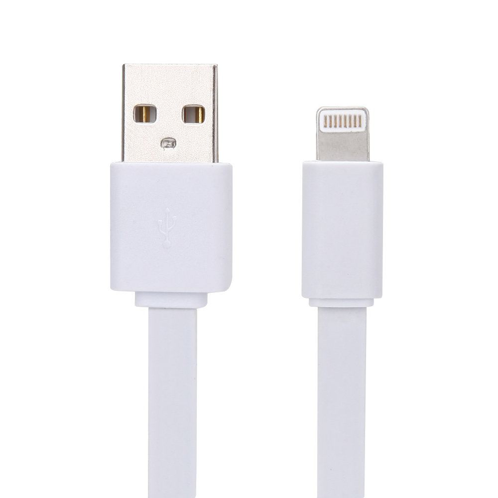 Pure Color Flat Noodle Lightning 8Pin USB cable WK-F8P101